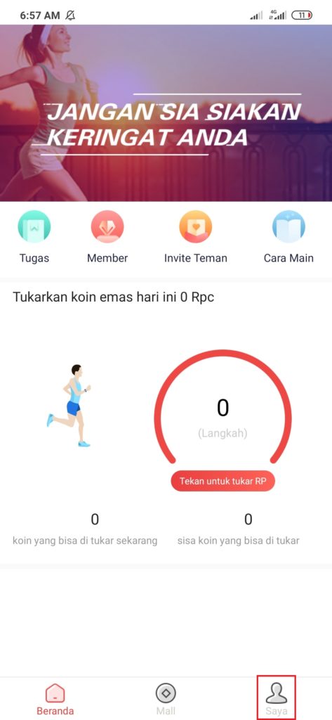 Cara Mendapatkan uang dari aplikasi ayo lari