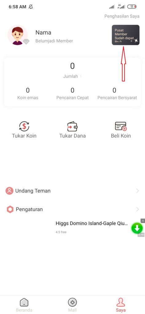 Cara masuk dari Aplikasi Ayo Lari