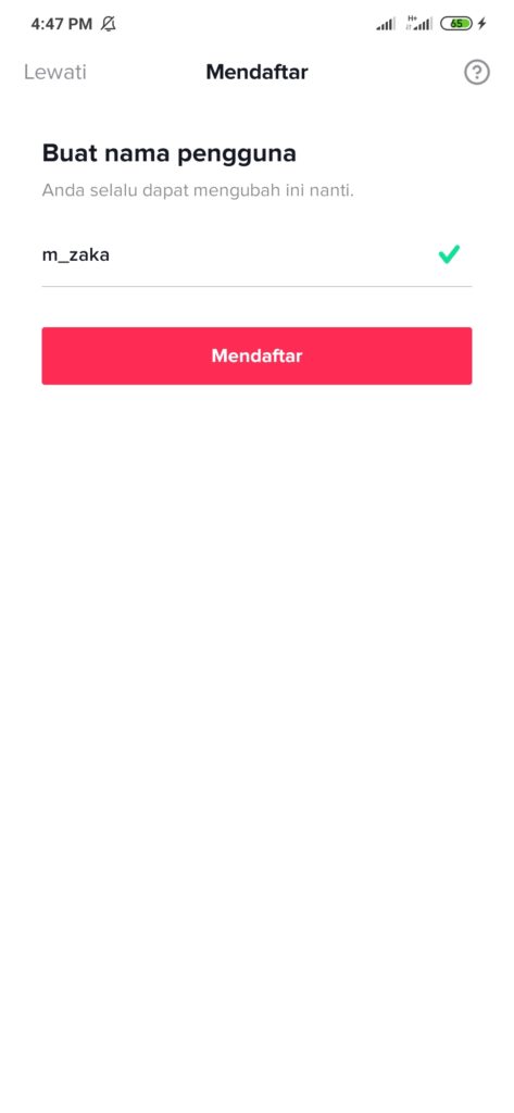 membuat akun tiktok