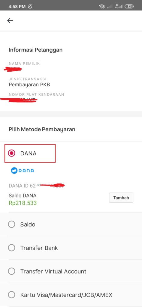 Metode pembayaran bayar pajak dengan dana