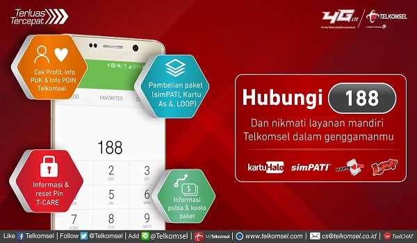 Cek Kuota Internet dari Contact Center Telkomsel 188