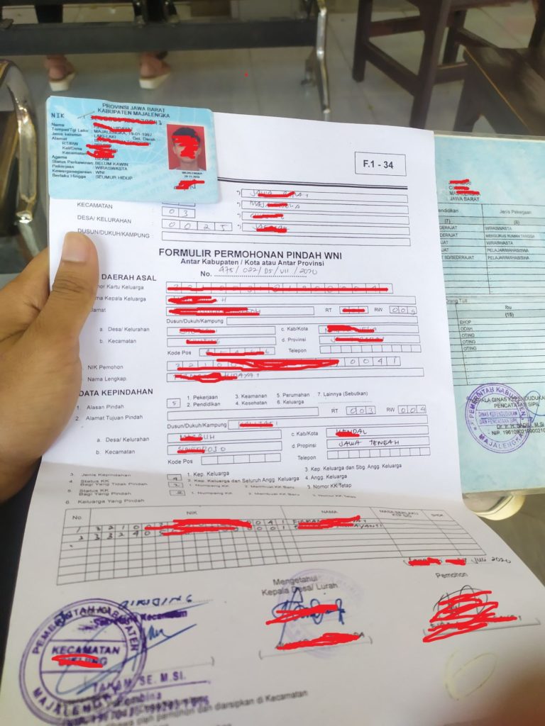 Surat keterangan pindah dari desa