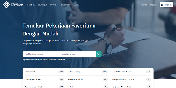 situs loker kemnaker.go.id