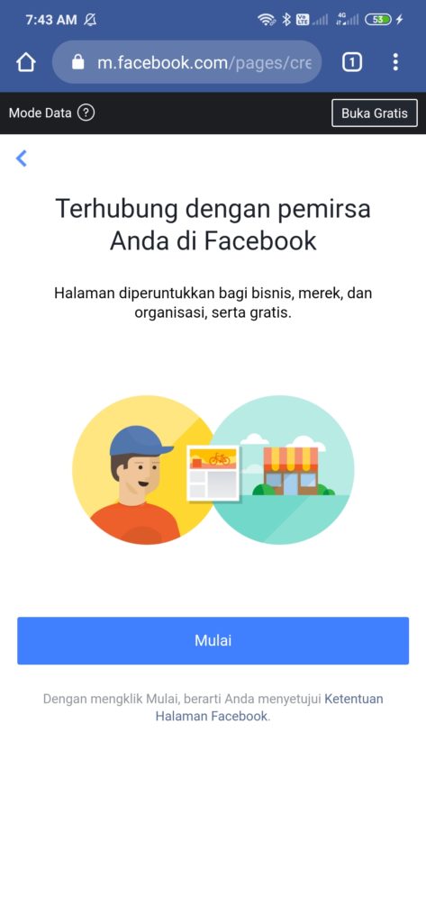 cara membuat halaman facebook