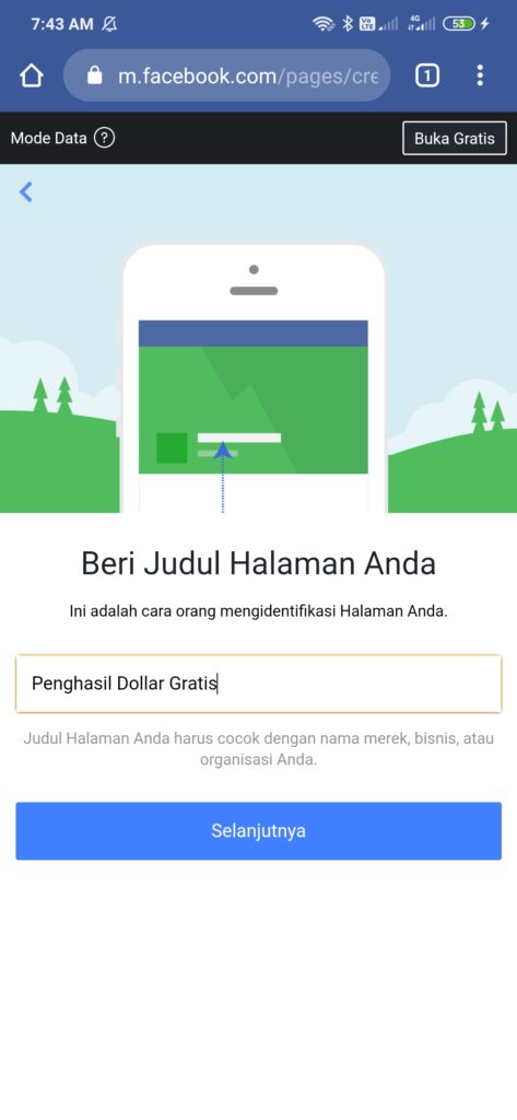 Membuat Judul halaman di facebook