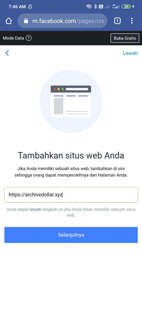 cara menambahkan situs di halaman facebook