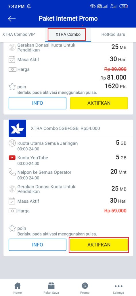 aktifkan paket internet xl murah