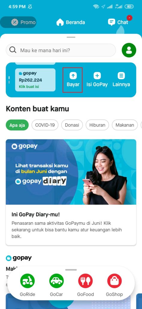 cara menggunakan gopay di Alfa