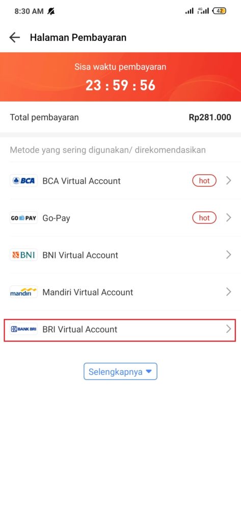 bayar tagihan akulaku dengan Brimo