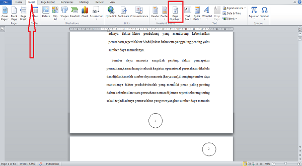 Cara Membuat Nomor Halaman di MS Word