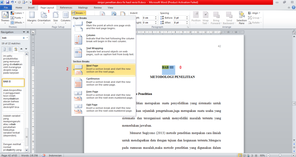 Cara Membuat Nomor Halaman di MS Word