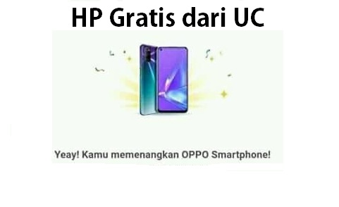 Bukti hp gratis dari UC Browser