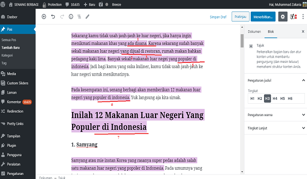 cara mengatasi masalah kalimat pasif pada plugin Yoast