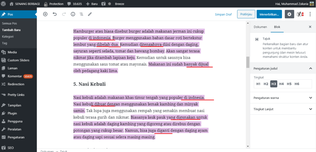 kalimat pasif pada plugin wordpress