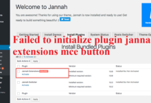 Kenapa Terjadi Failed to initialize plugin jannah extensions mce button