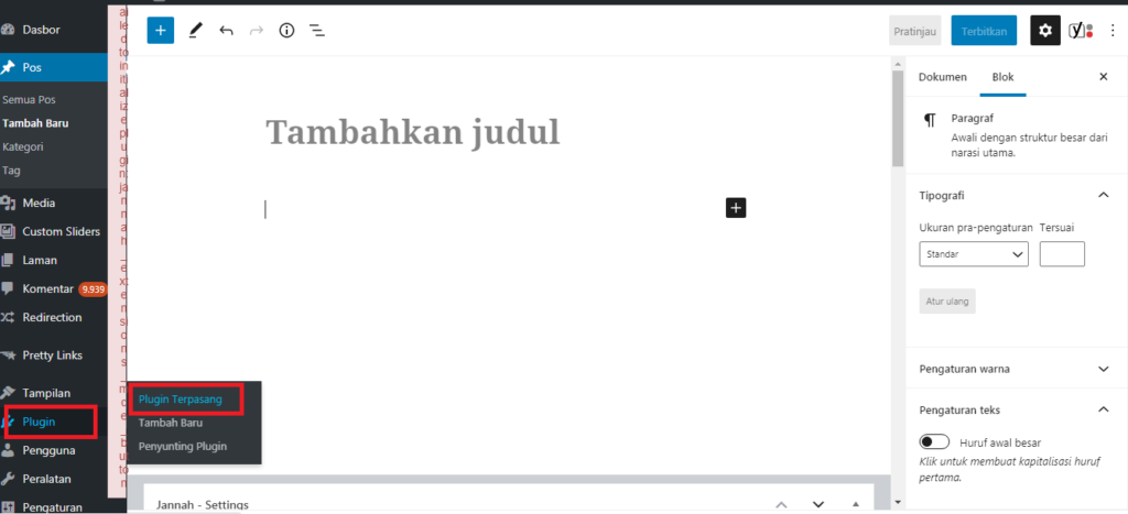 Cara Mengatasi Failed to initialize plugin jannah_extensions_mce_button