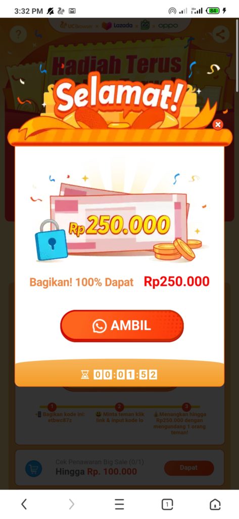 hadiah dari uc browser gratis smartphone