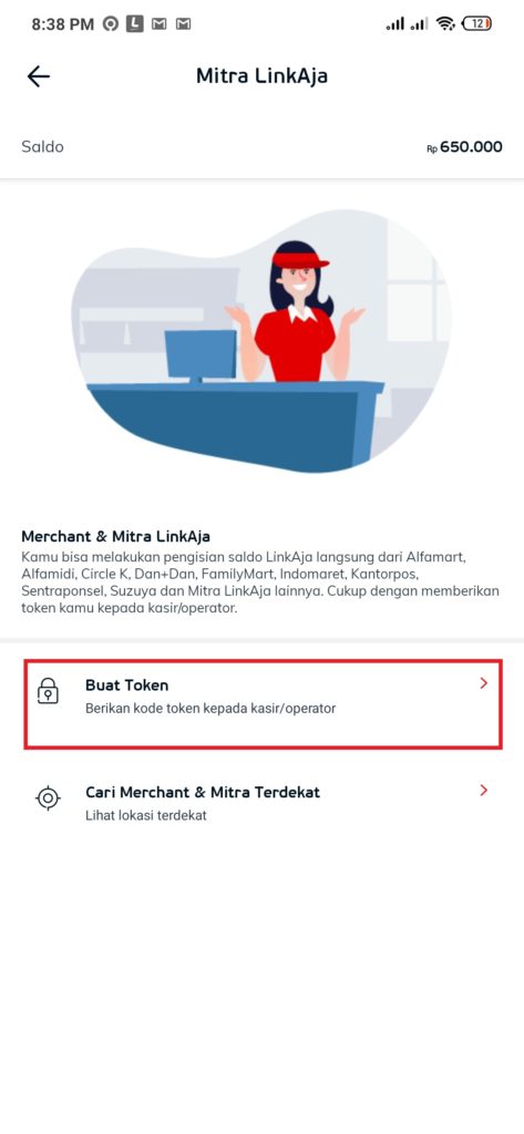 Cara LinkAja melakukan topup dari LinkAja