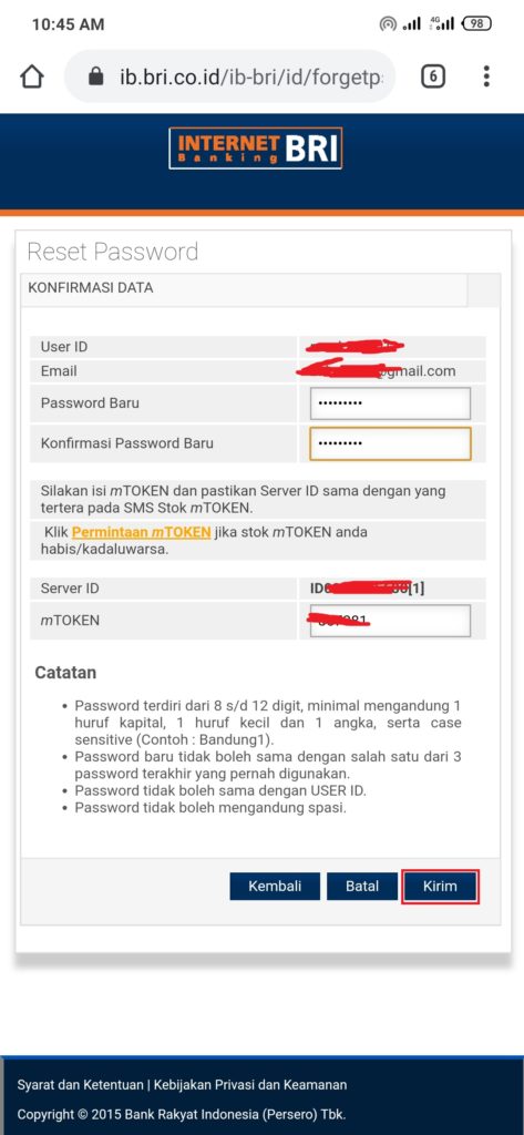 Cara Reset Password di Aplikasi Brimo