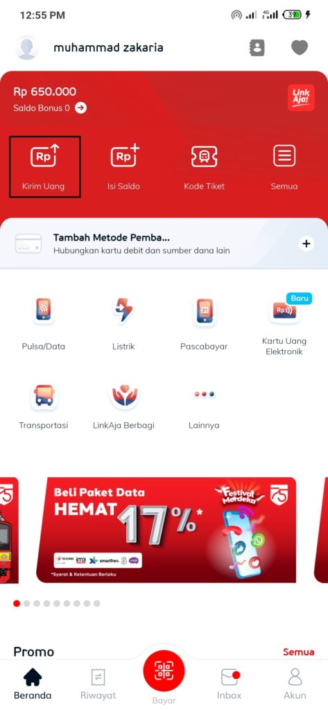 Cara Kirim Uang LinkAja ke Jenius Gratis Biaya Admin