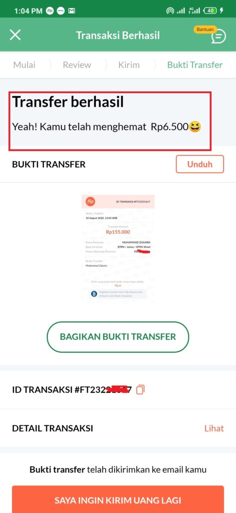 Cara Mengecek Bukti Kirim Uang LinkAJa ke Jenius Gratis Biaya Admin