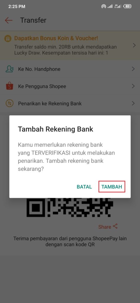 Cara Menambahkan Rekening Bank di Shopeepay