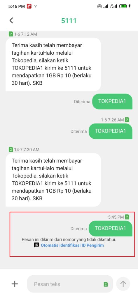 Cara Mengaktifkan Ekstra Kuota Internet 1GB Rp10 dari Tokopedia