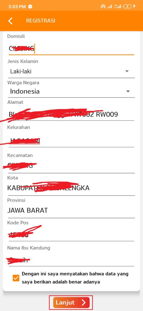 cara daftar dari Aplikasi TrueMoney