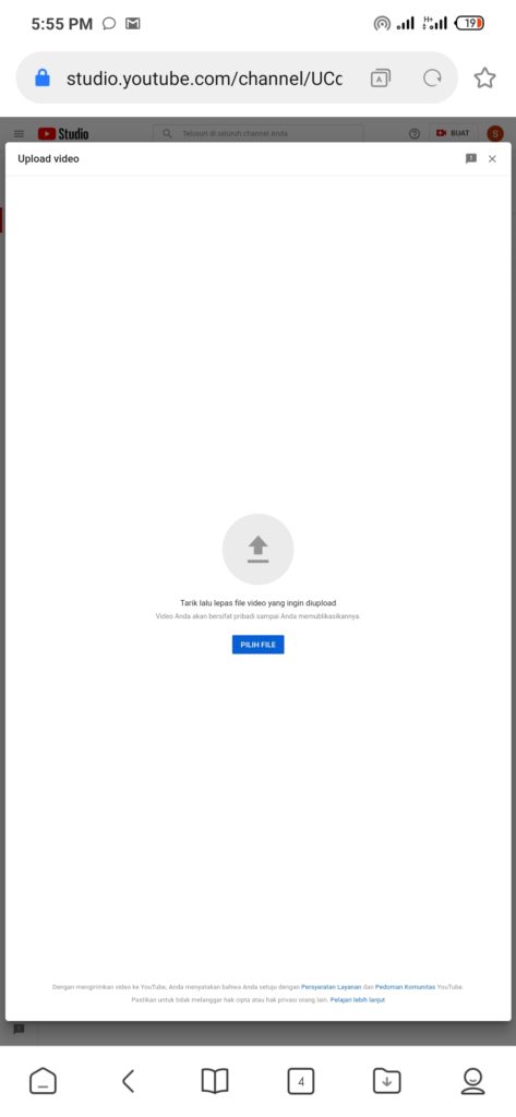 cara upload video youtuber dari hp android apa bisa ya