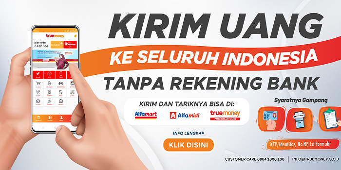 cara kirim uang ke alfamart dengan truemoney