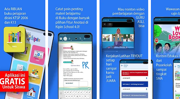 Aplikasi Kipin School aplikasi belajar online terbaik