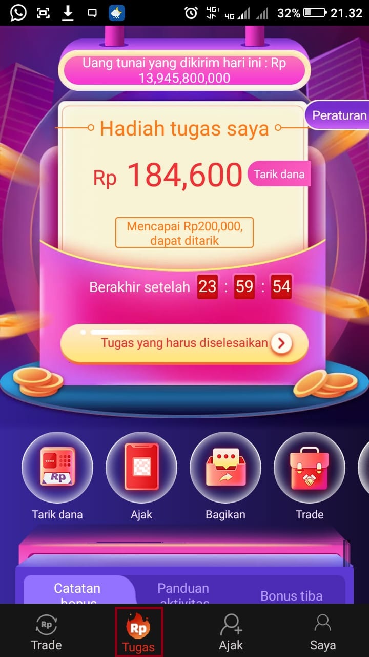 Cara Mendapatkan Uang 200 ribu dari Aplikasi SDCEX Android