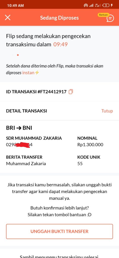 Kirim uang dari rekening bank bri ke bank bni dengan flip gratis biaya admin