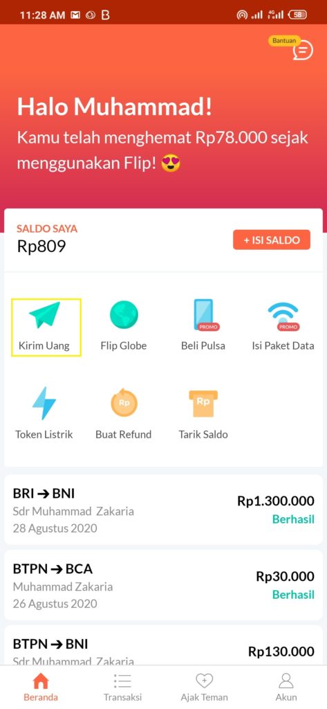 Cara Kirim Uang dari BNI ke BRI dengan Flip