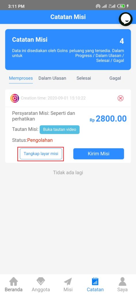 mengerjakan misi dari Goins itu gimana si