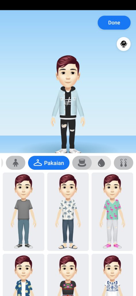 cara mengganti pakaian saat membuat avatar facebook gimana