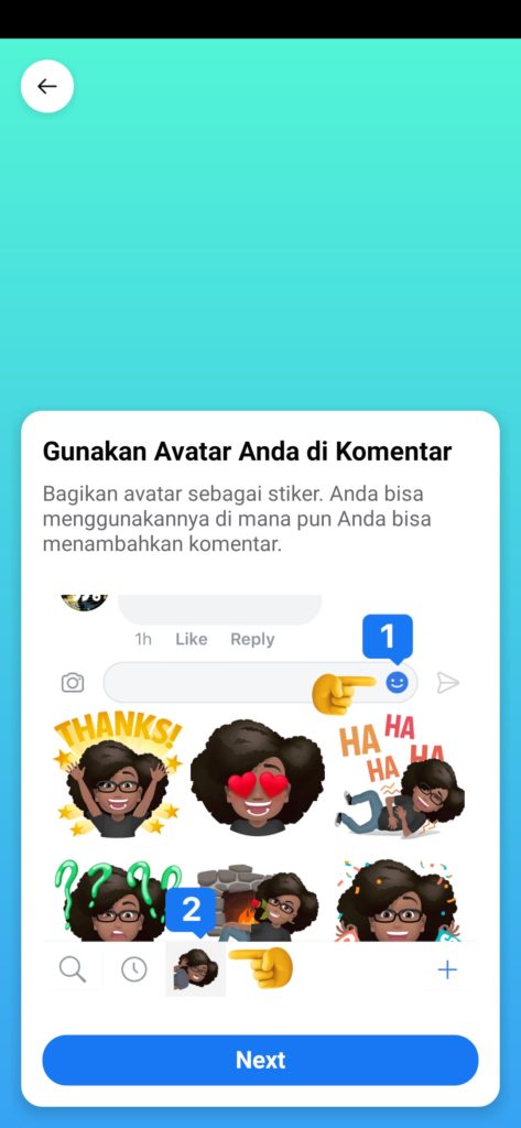 membuat status avatar dari facebook