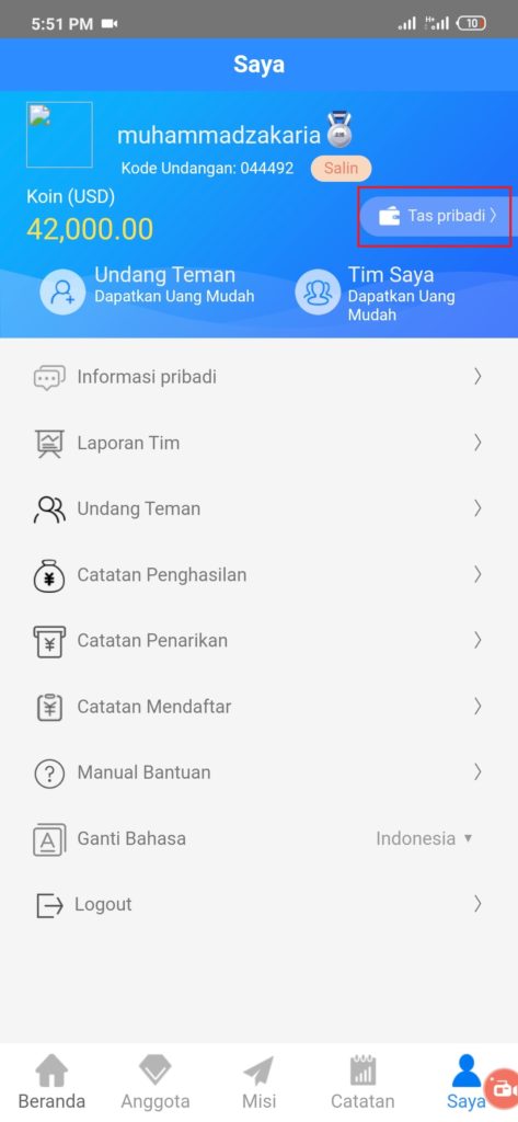 cara topup dari aplikasi Goins