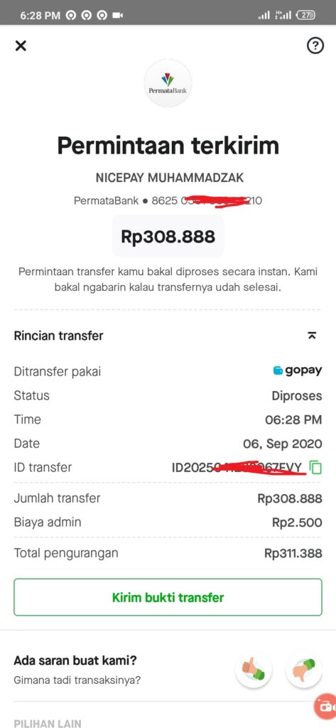 cara melakukan topup pada aplikasi goins