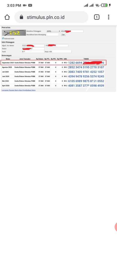 klaim listrik dari situs pln