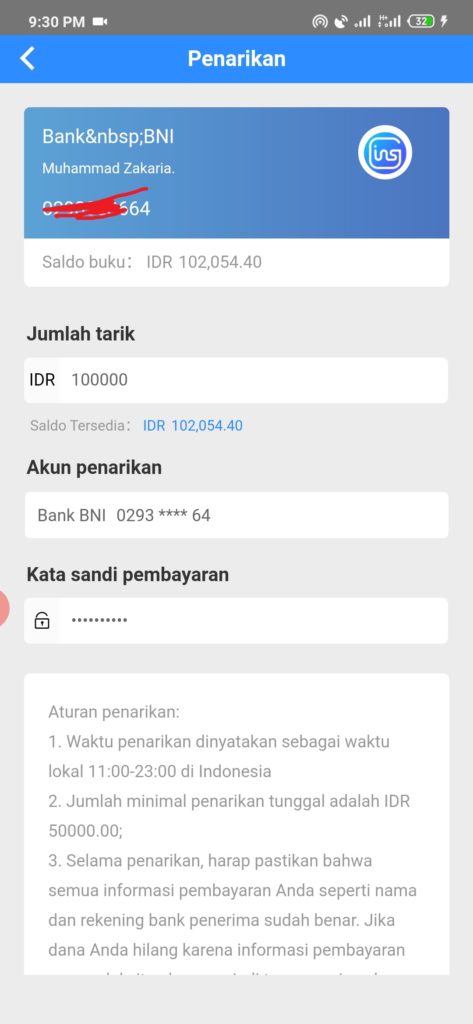 Cara Menarik Uang dari Aplikasi Goins Android