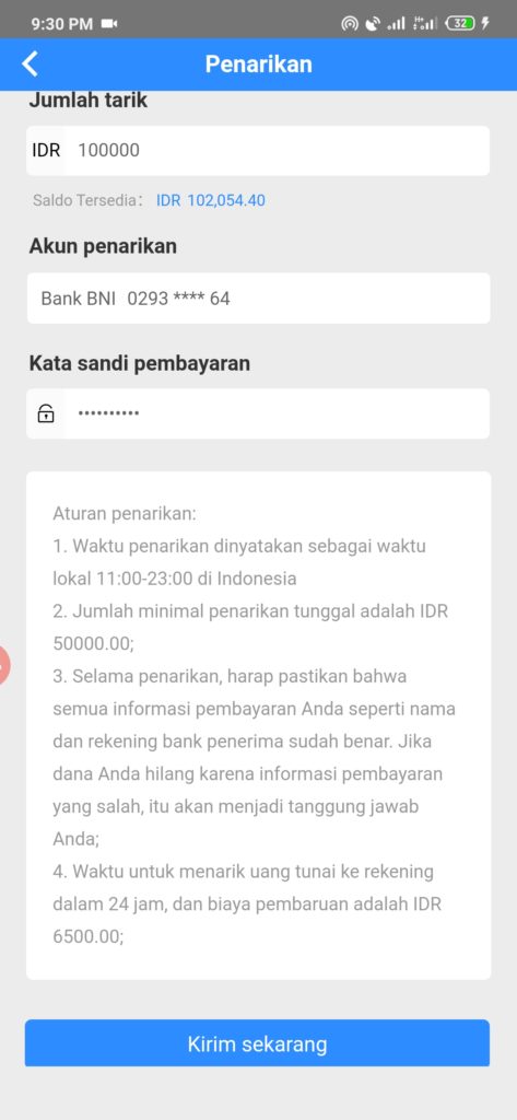 cara melakukan penarikan uang dari aplikasi goins