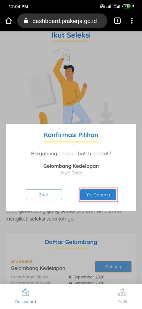 Tips gabung gelombang 8