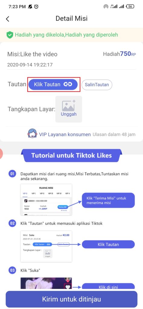 Aplikasi like android cara mengerjakan misinya