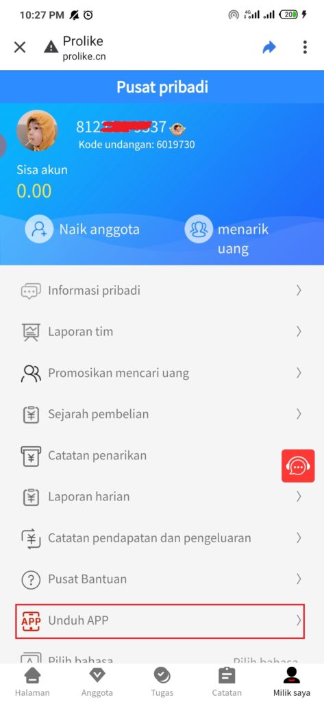 cara download aplikasi Pro Like