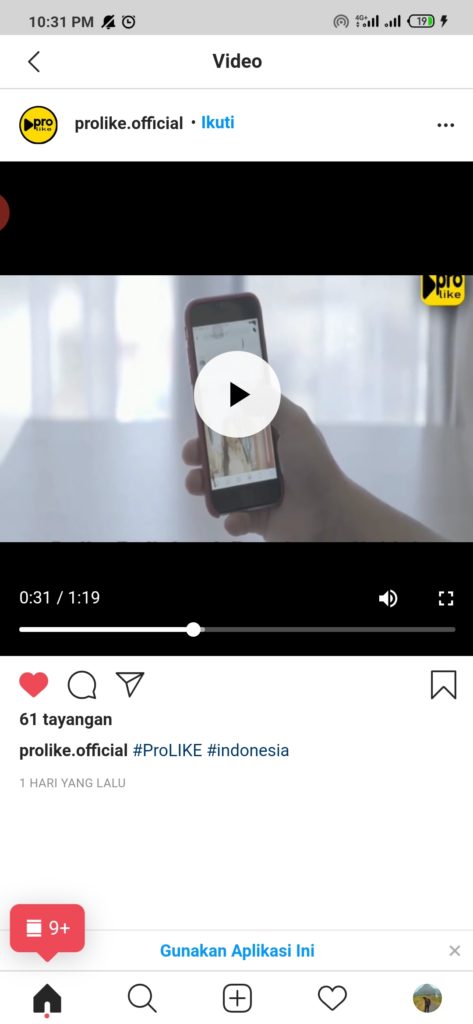 cara mengerjakan like video