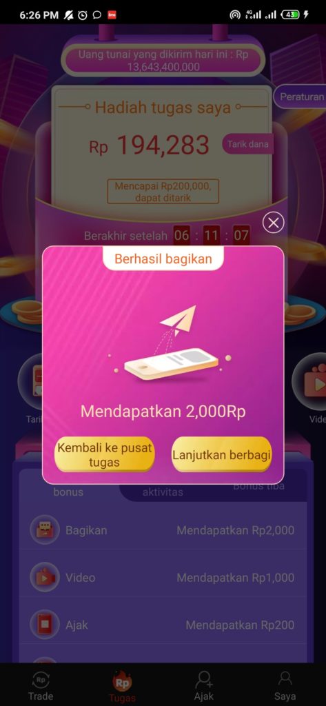 cara membagikan undangan trader gratis