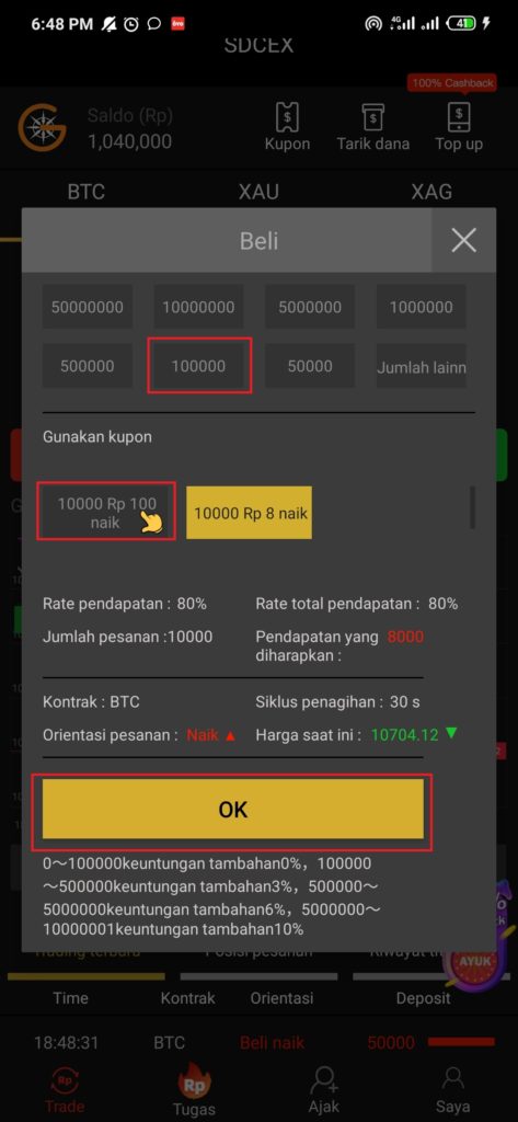 Cara Muah Trading dari Aplikasi SDCEX