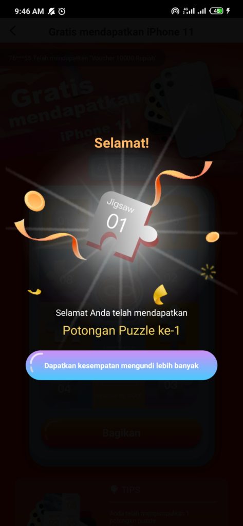 Cara mendapatkan iphone 11 gratis dari Aplikasi SDCEX