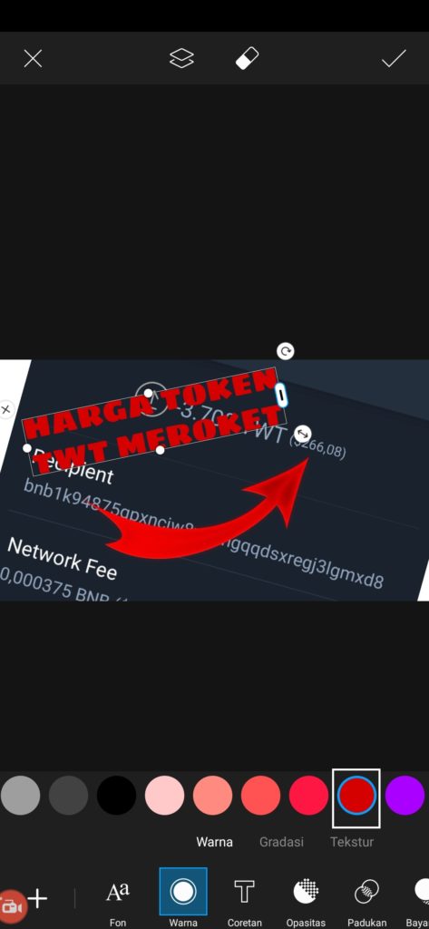 cara mengganti warna pada aplikasi PicsArt